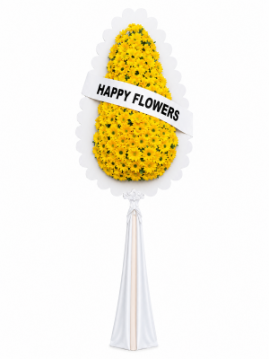 Sarı Gerbera Tekli Çelenk