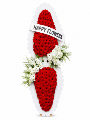 VIP Kırmızı Gerbera ve Lilyum Çelenk
