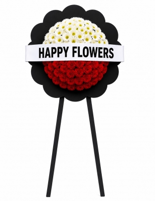 Kırmızı Beyaz Gerbera Cenaze Çelenk